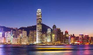 香港维多利亚港夜景 香港维多利亚港夜景